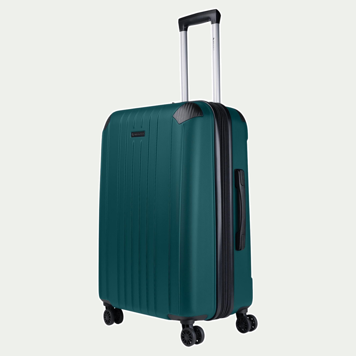 Swiss Mobility PVG 24-inch suitcase in dark teal, three-quarter view