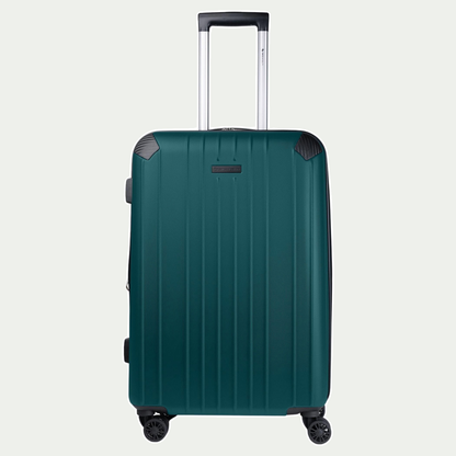Swiss Mobility PVG 24-inch suitcase in dark teal, front view