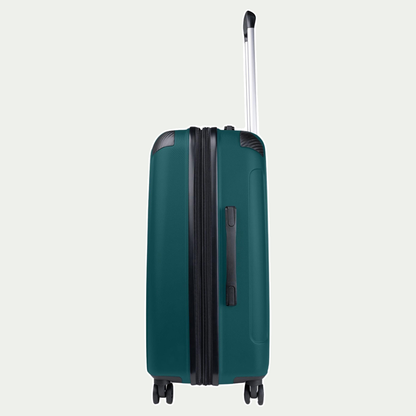 Swiss Mobility PVG 24-inch suitcase in dark teal, side view