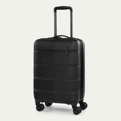 Swiss Mobility LAX 20-Inch Carry-On Luggage Black, three-quarter view