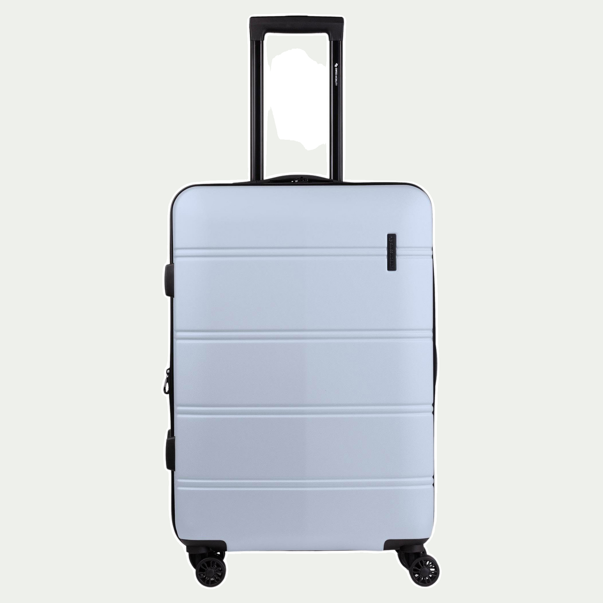 Swiss Mobility LAX 24-inch suitcase in light blue, front view
