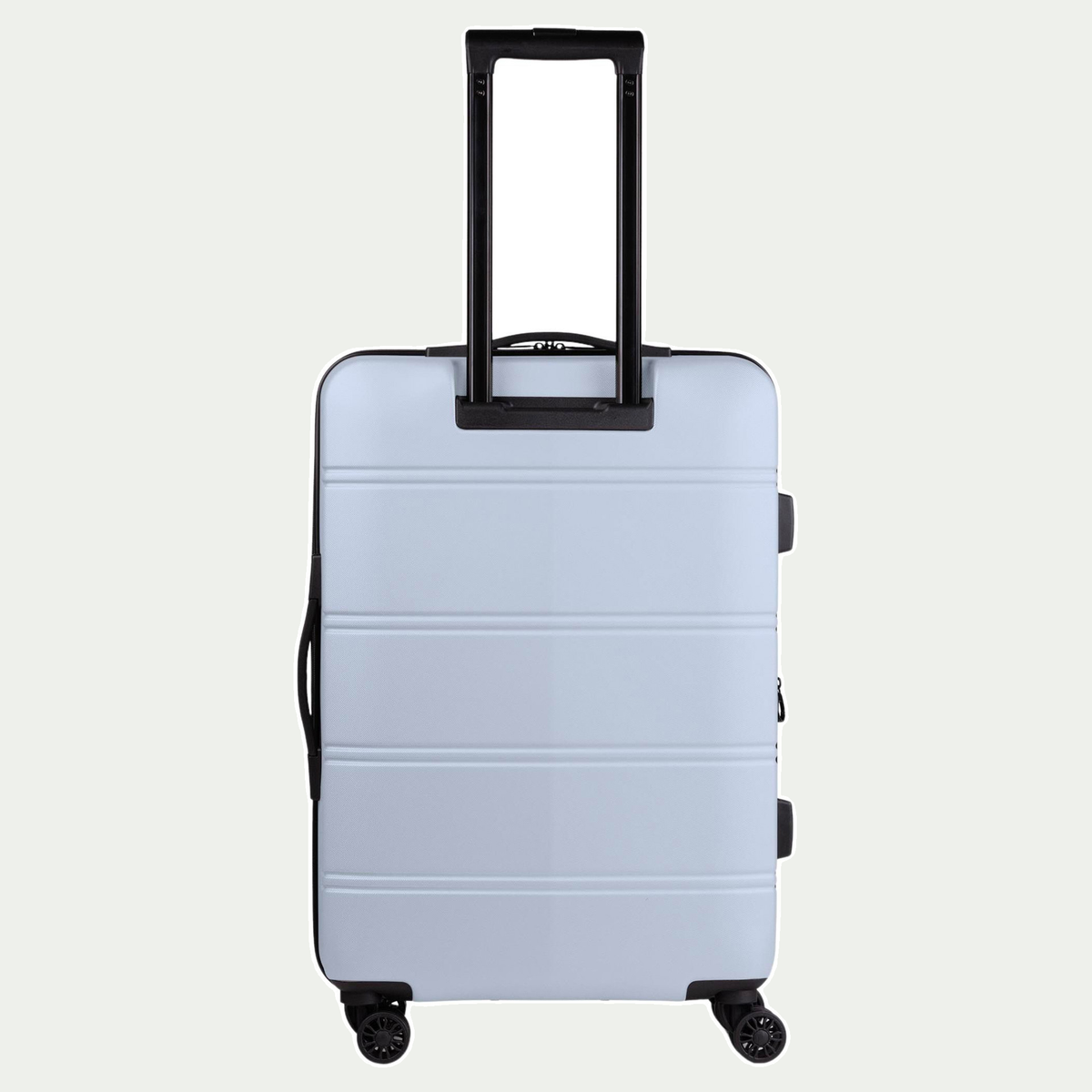 Swiss Mobility LAX 24-inch suitcase in light blue, rear view