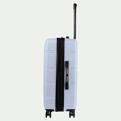 Swiss Mobility LAX 24-inch suitcase in light blue, side view