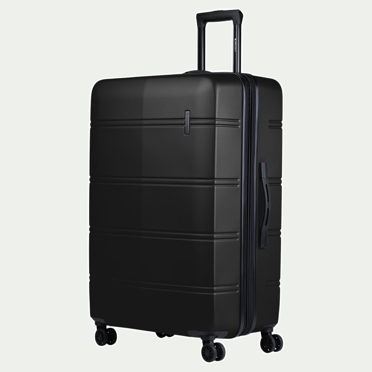Swiss Mobility LAX 28-inch suitcase in black, three-quarter view