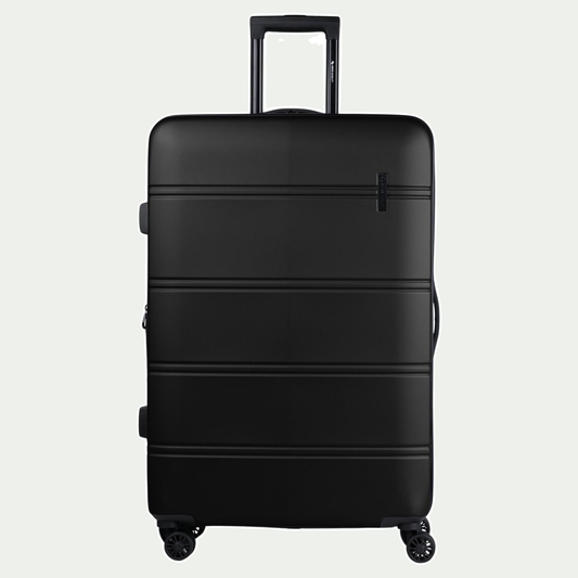 Swiss Mobility LAX 28-inch suitcase in black, front view