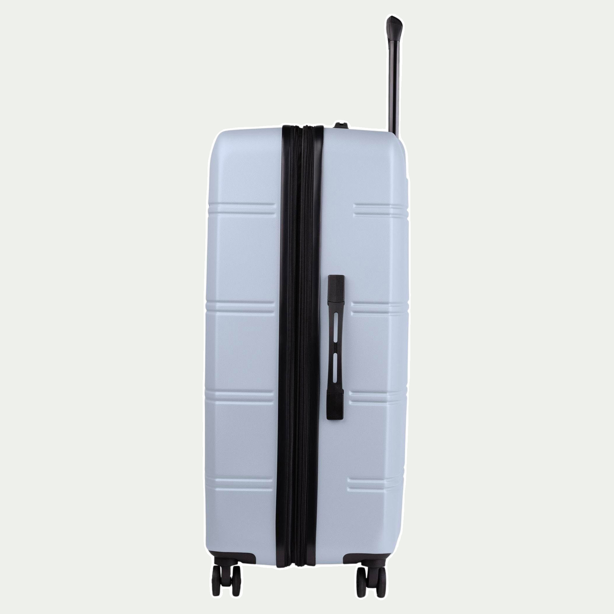 Valise Swiss Mobility LAX de 28 po, couleur bleu clair, vue de profil