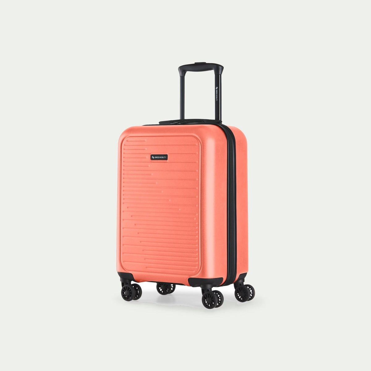 Swiss Mobility CPH coral HLG5620SM carry-on suitcase from HLG5602SM two-piece set, three-quarter view
