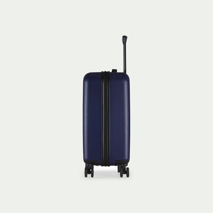 Swiss Mobility CPH navy HLG5620SM carry-on suitcase from HLG5602SM two-piece set, side view