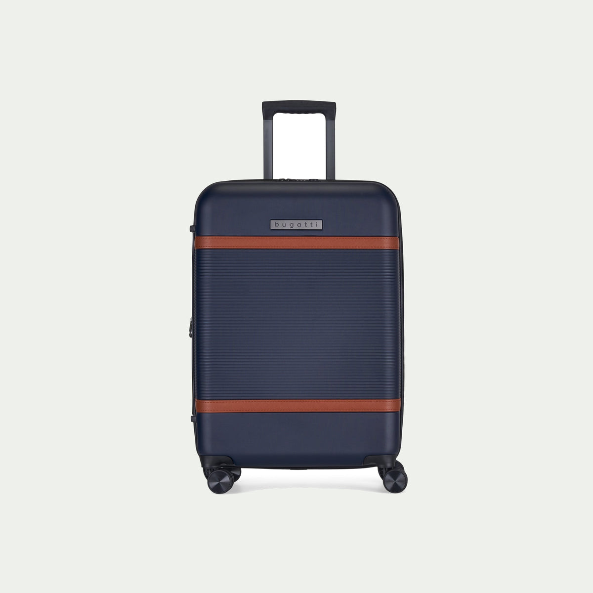 Bugatti Wellington 24-inch medium checked luggage in navy – front view