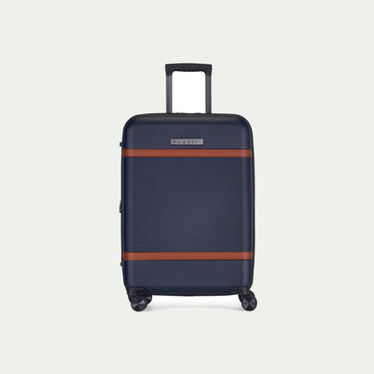 Bugatti Wellington 24-inch medium checked luggage in navy – front view